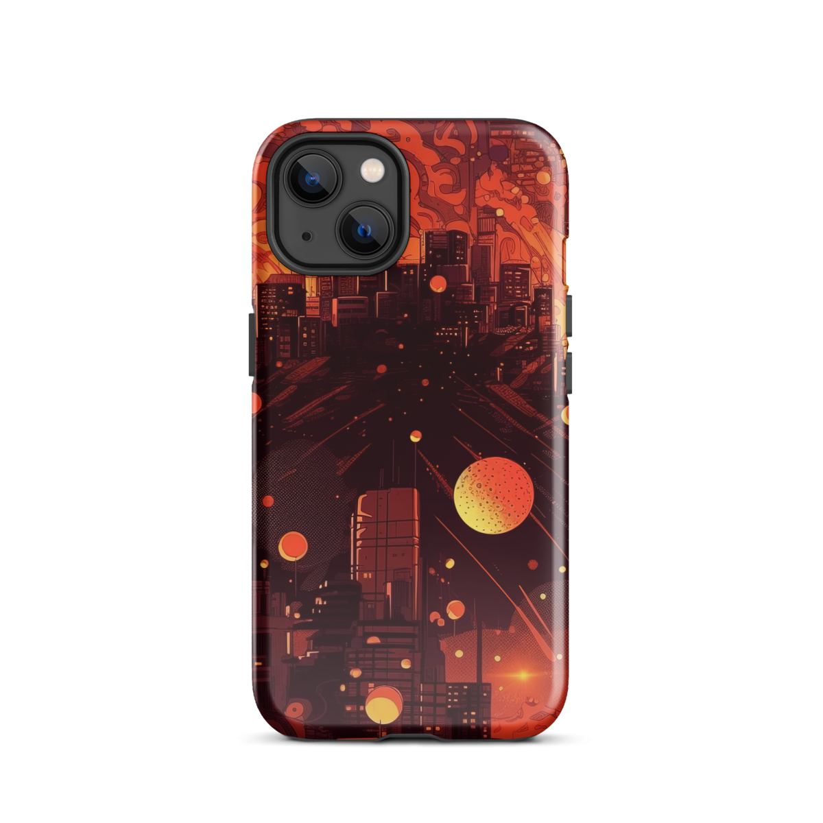 Spiral Flame - Orange/Black - Tough Case for iPhone® - Image 9