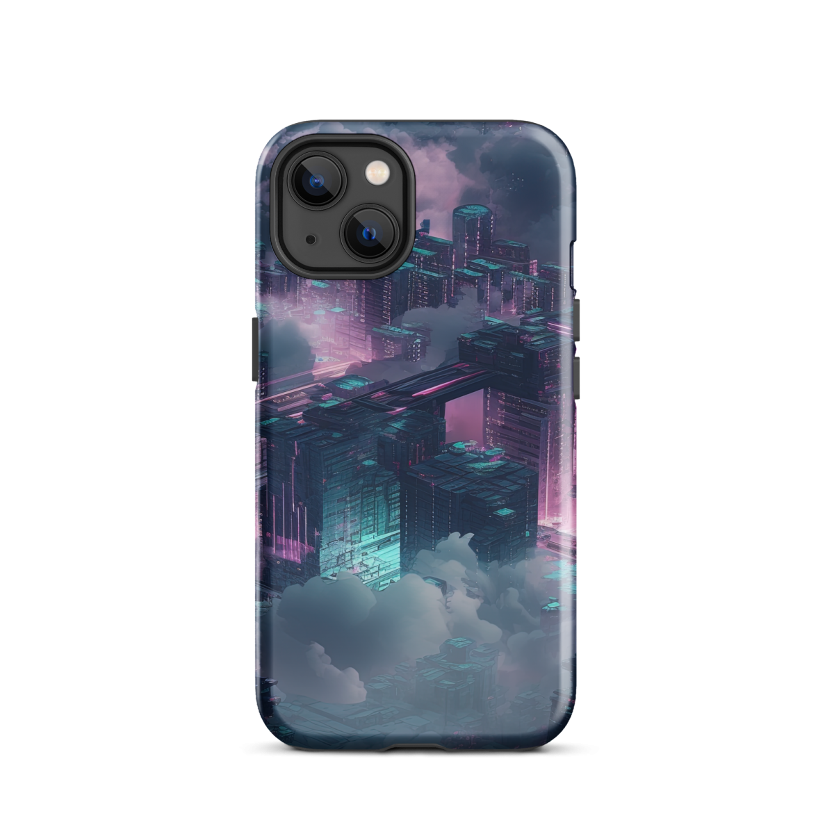 Cloudy City - Blue/Magenta - Tough Case for iPhone® - Image 10