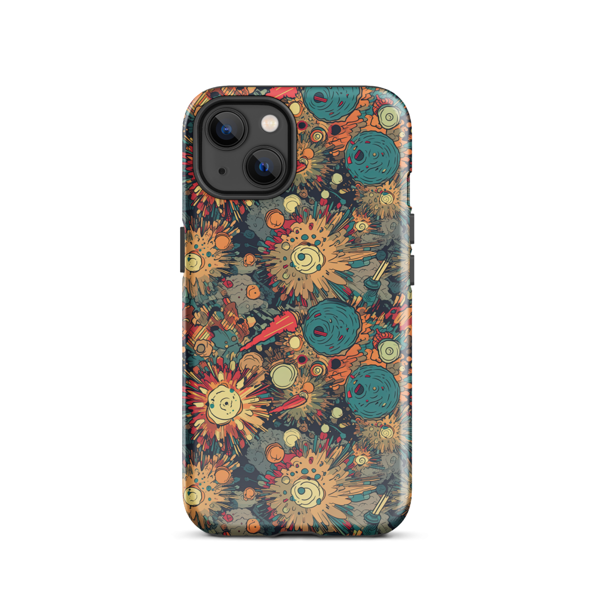 Flaming Fission - Blue/Yellow - Tough Case for iPhone® - Image 9