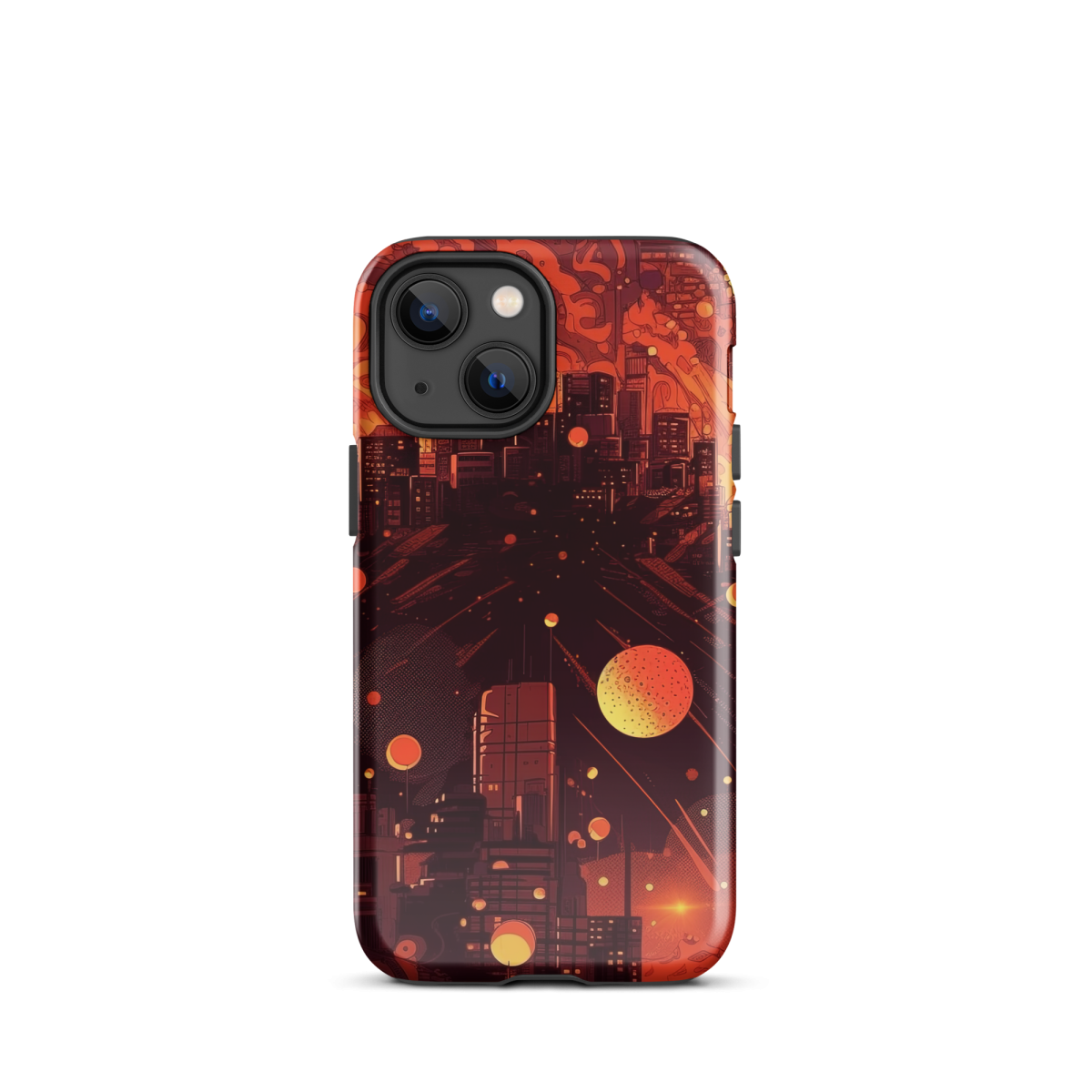 Spiral Flame - Orange/Black - Tough Case for iPhone® - Image 8