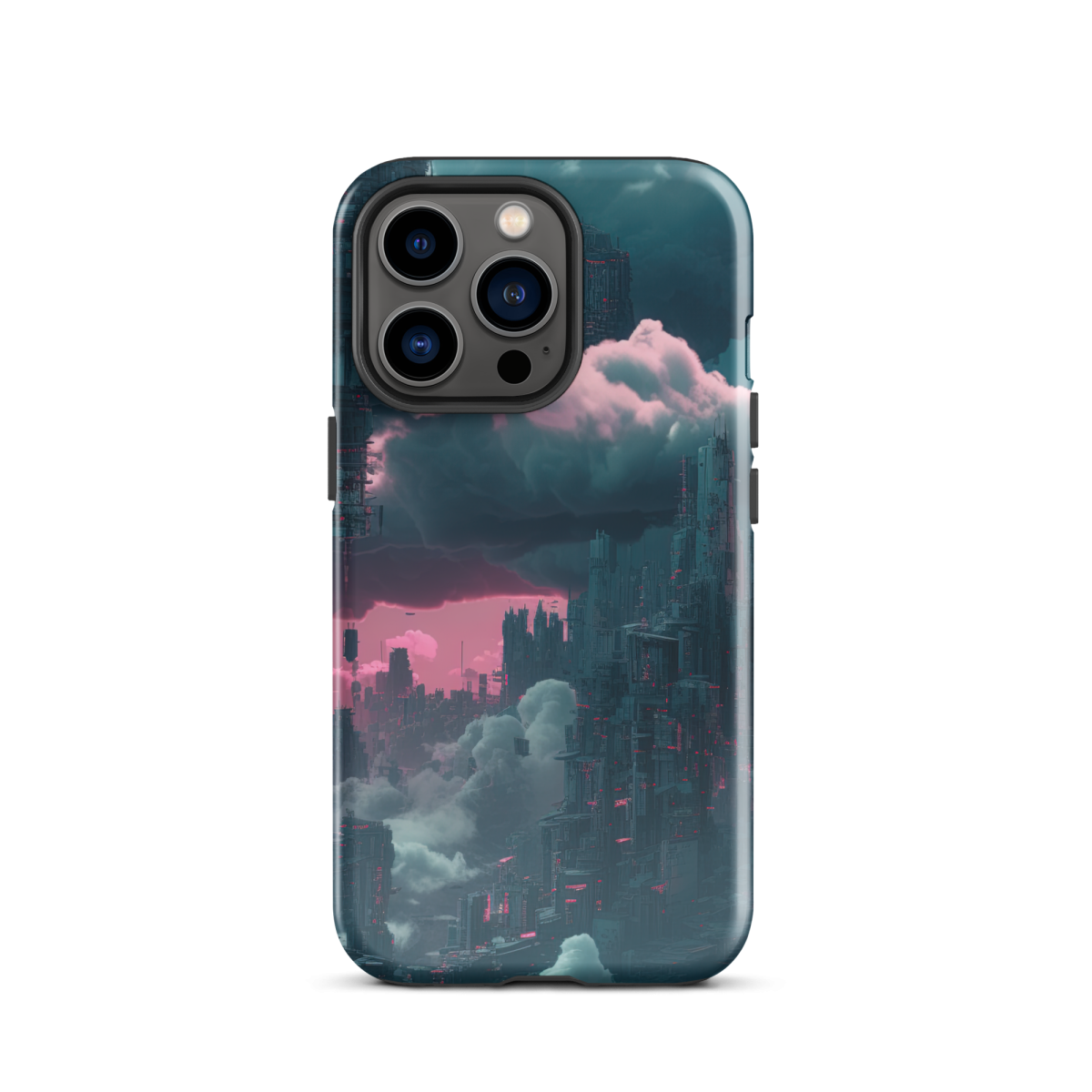 Cloudy Skyscraper - Blue/Magenta - Tough Case for iPhone® - Image 10