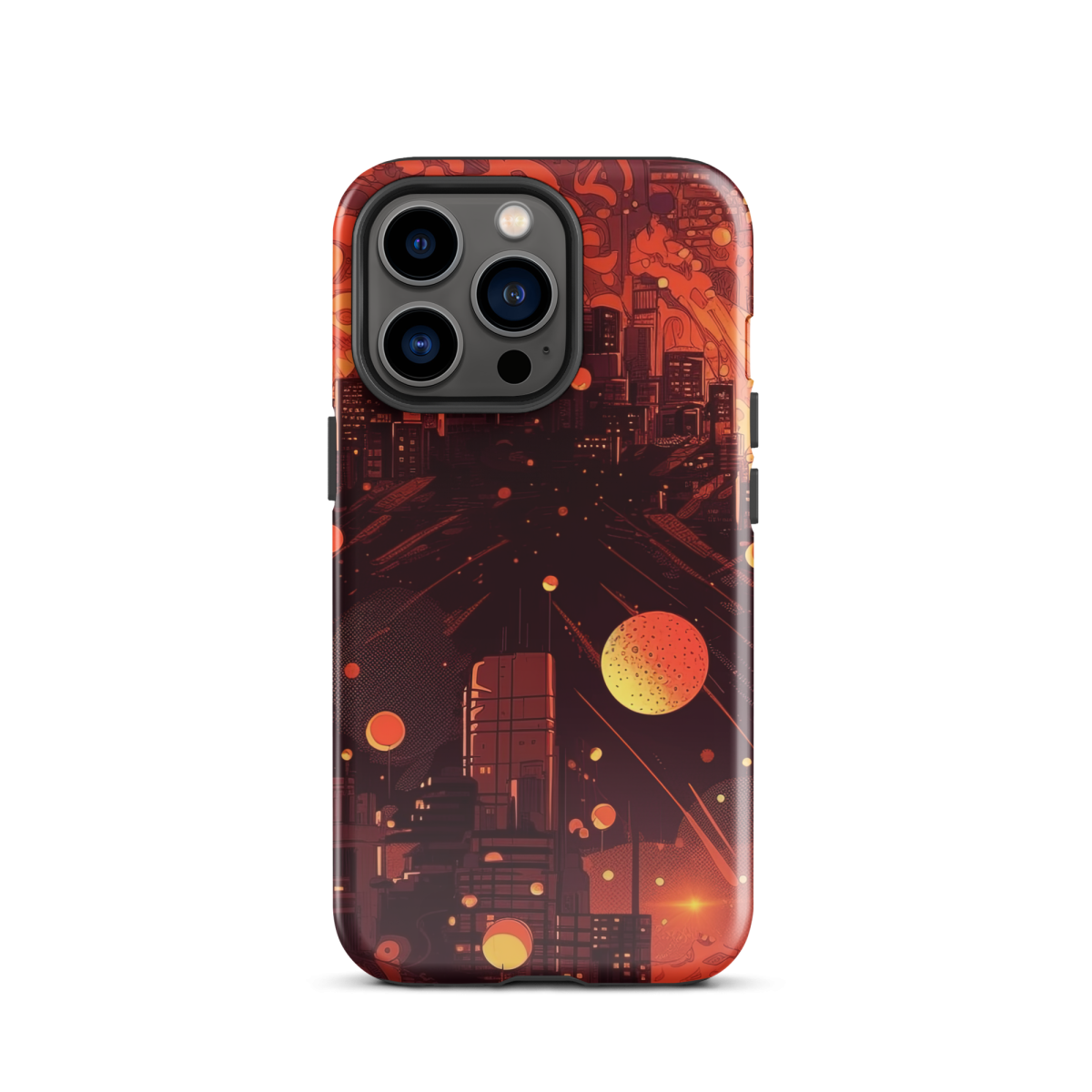 Spiral Flame - Orange/Black - Tough Case for iPhone® - Image 10