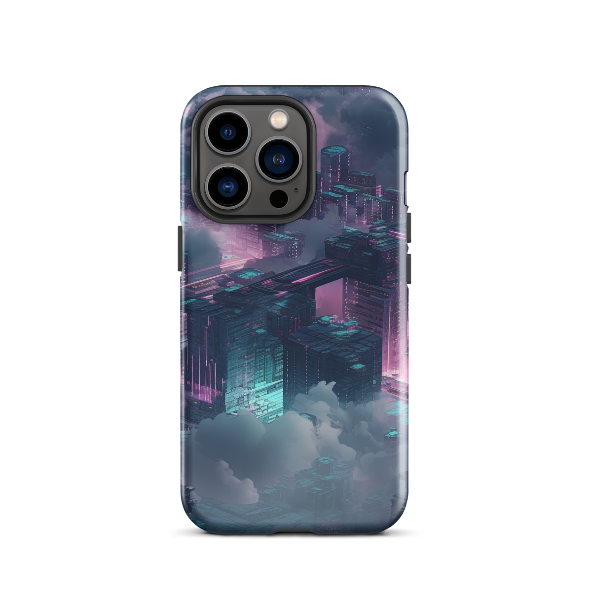 Cloudy City - Blue/Magenta - Tough Case for iPhone® - Image 11