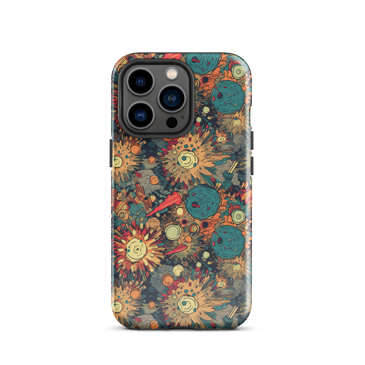 Flaming Fission - Blue/Yellow - Tough Case for iPhone® - Image 10