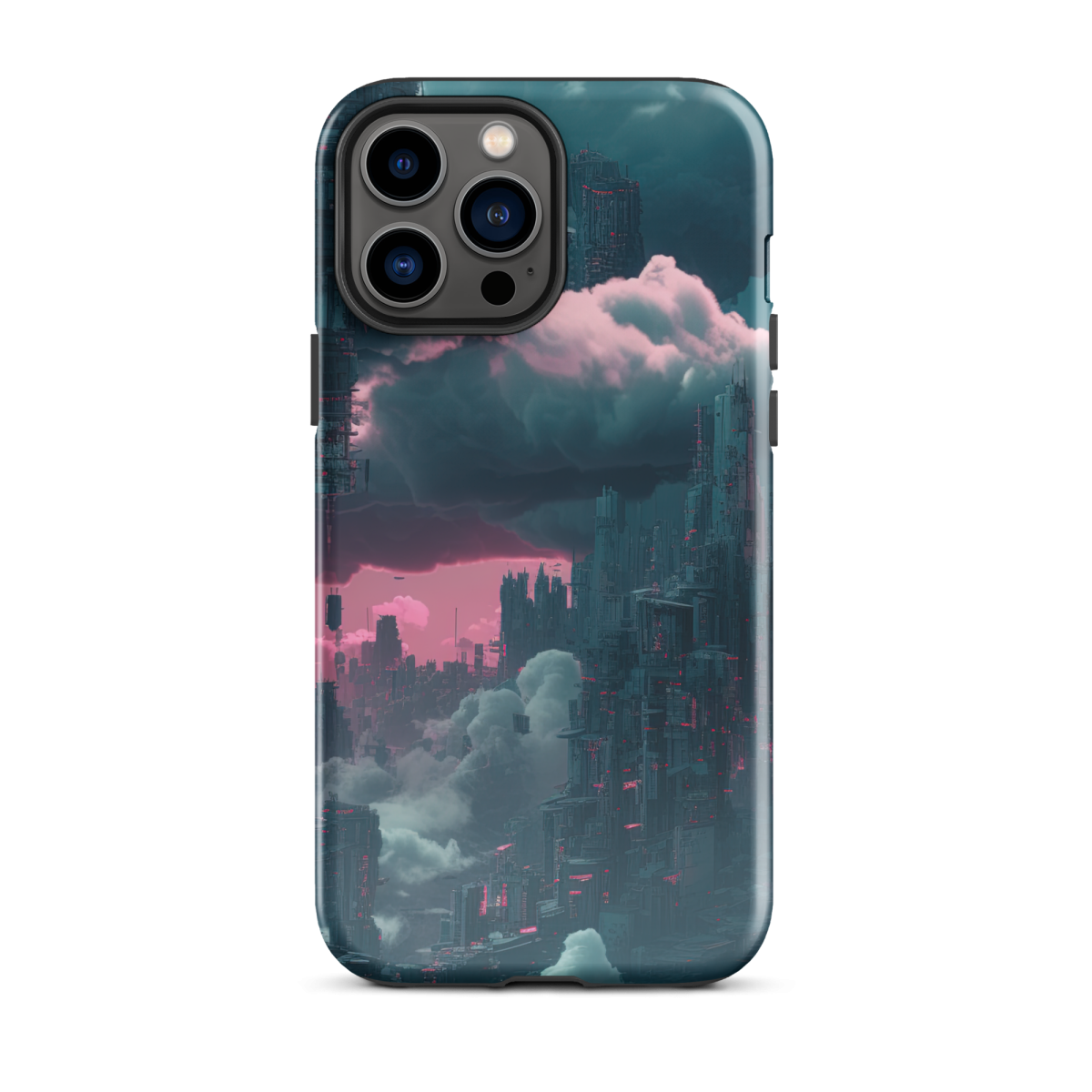 Cloudy Skyscraper - Blue/Magenta - Tough Case for iPhone® - Image 11