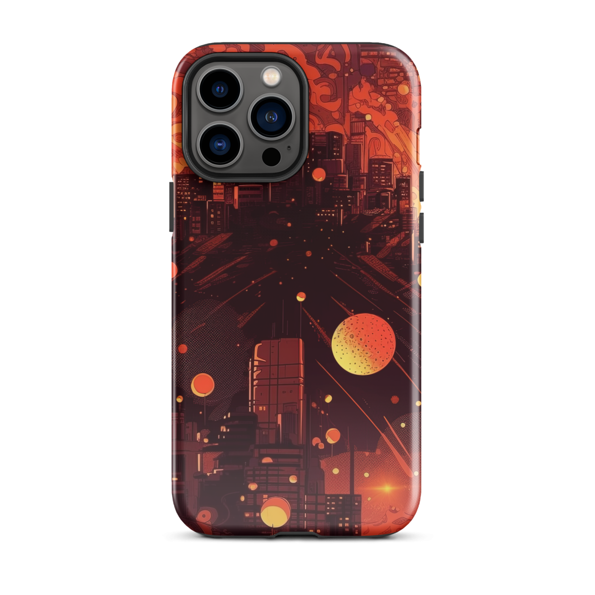 Spiral Flame - Orange/Black - Tough Case for iPhone® - Image 11