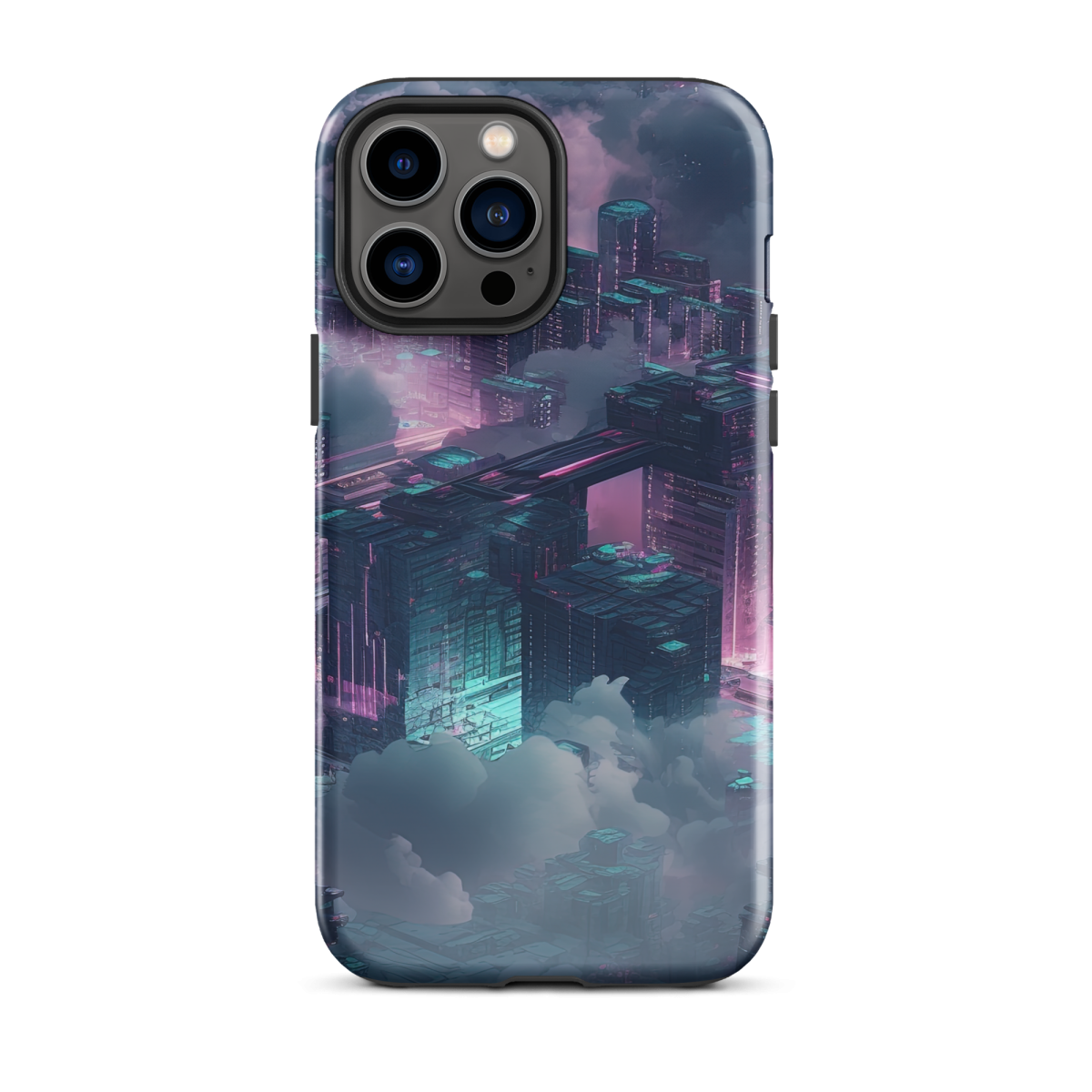 Cloudy City - Blue/Magenta - Tough Case for iPhone® - Image 12
