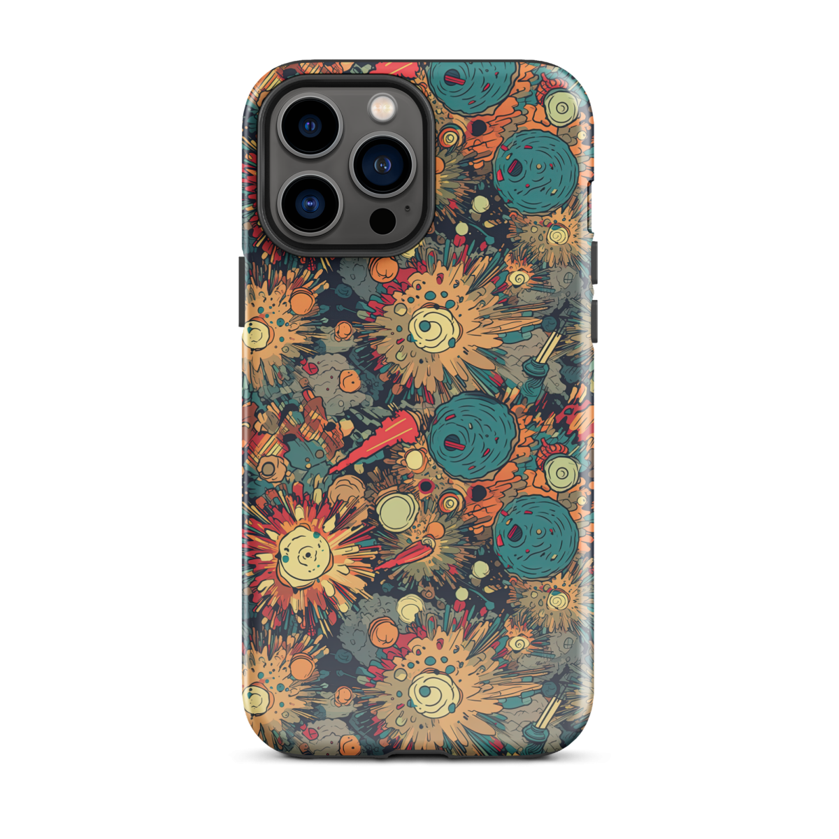 Flaming Fission - Blue/Yellow - Tough Case for iPhone® - Image 11