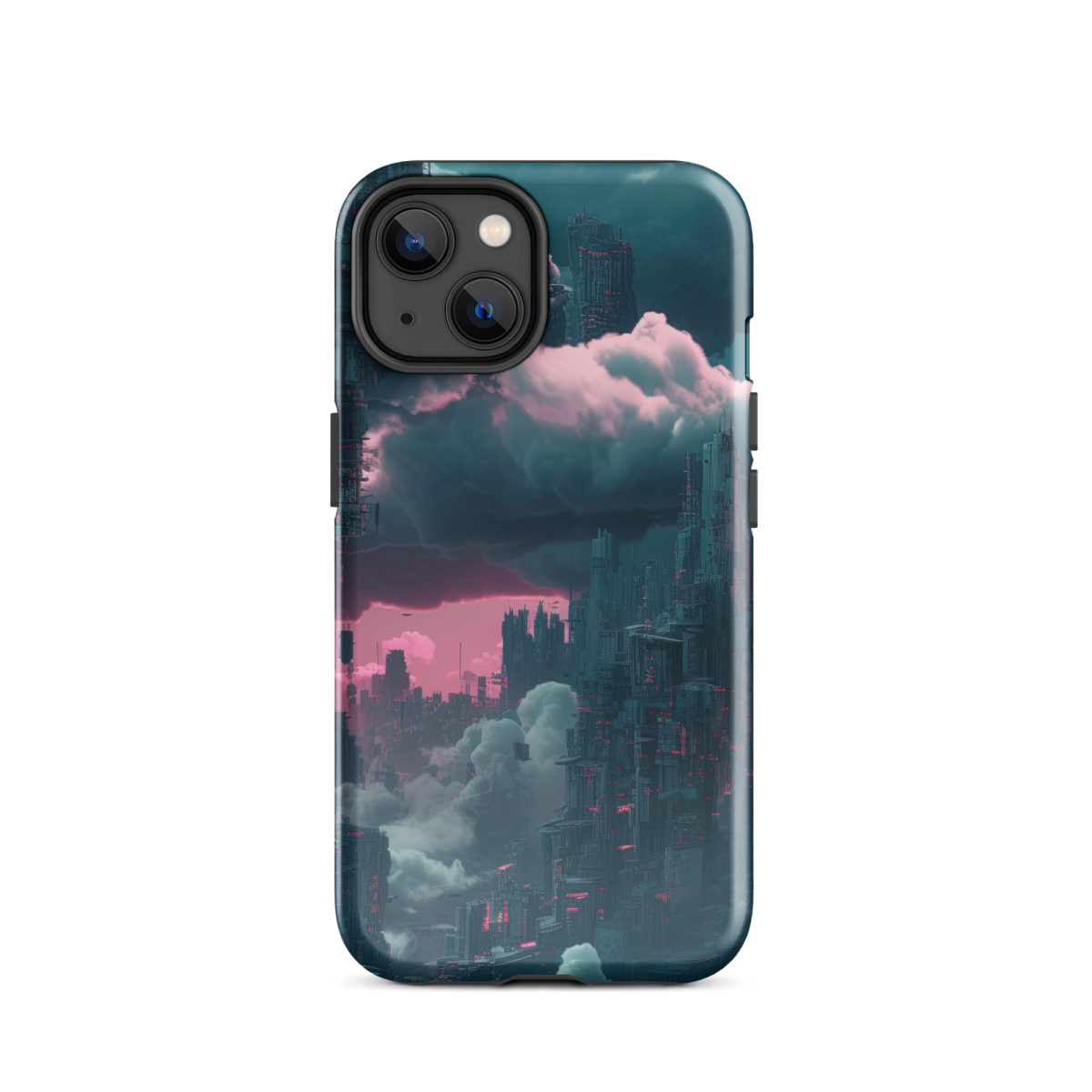 Cloudy Skyscraper - Blue/Magenta - Tough Case for iPhone® - Image 12