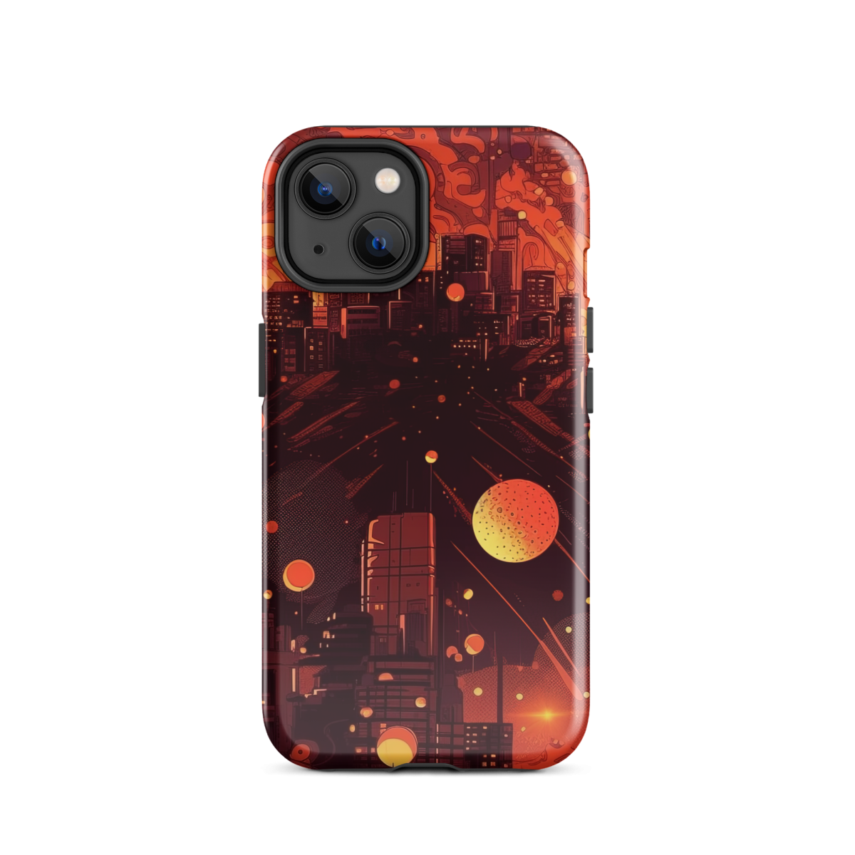 Spiral Flame - Orange/Black - Tough Case for iPhone® - Image 12
