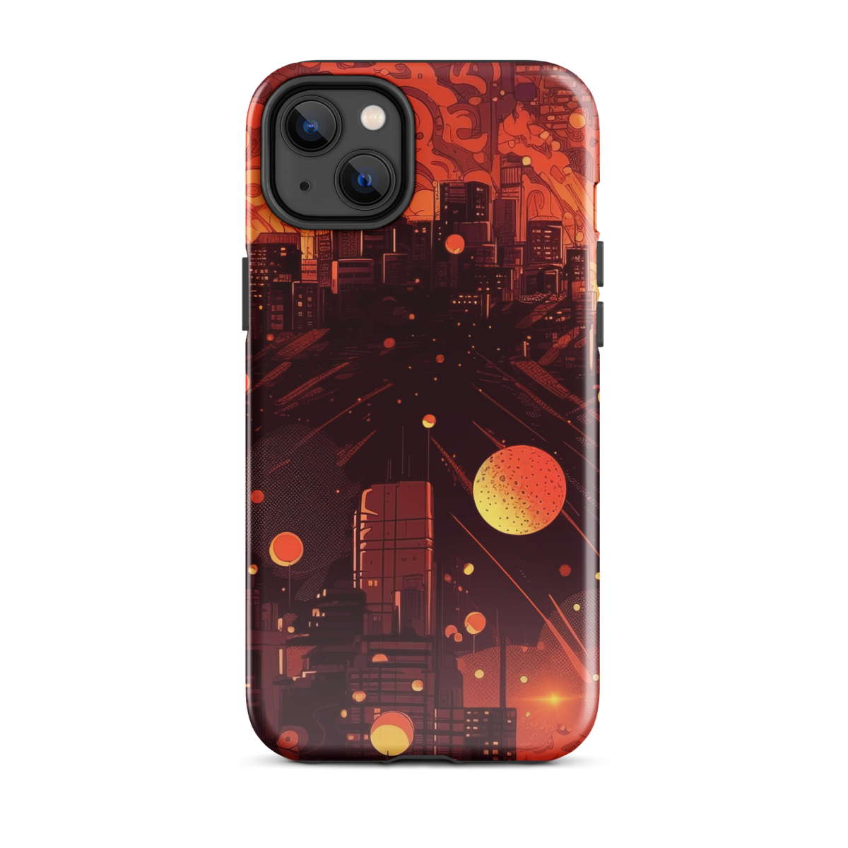 Spiral Flame - Orange/Black - Tough Case for iPhone® - Image 13