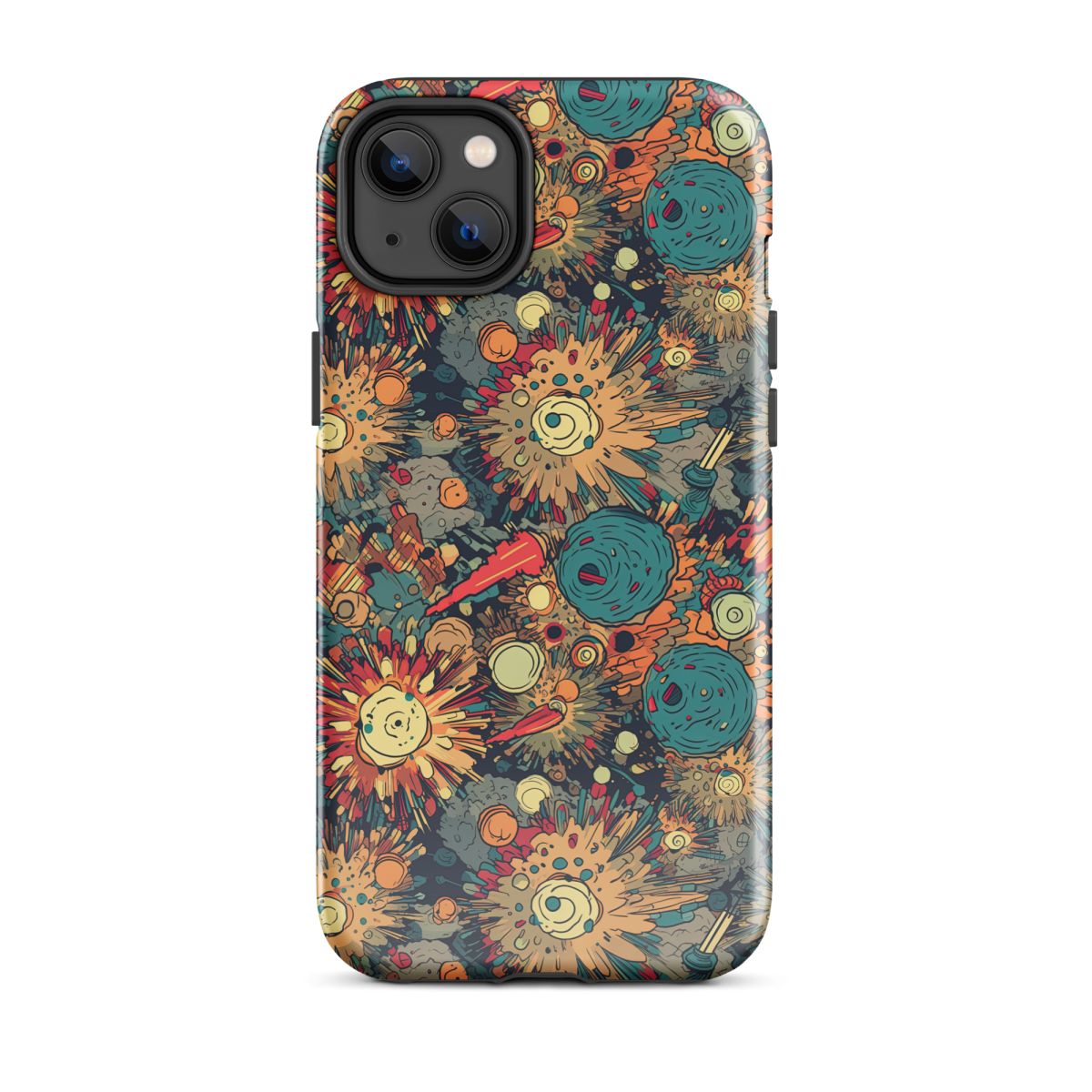 Flaming Fission - Blue/Yellow - Tough Case for iPhone® - Image 13