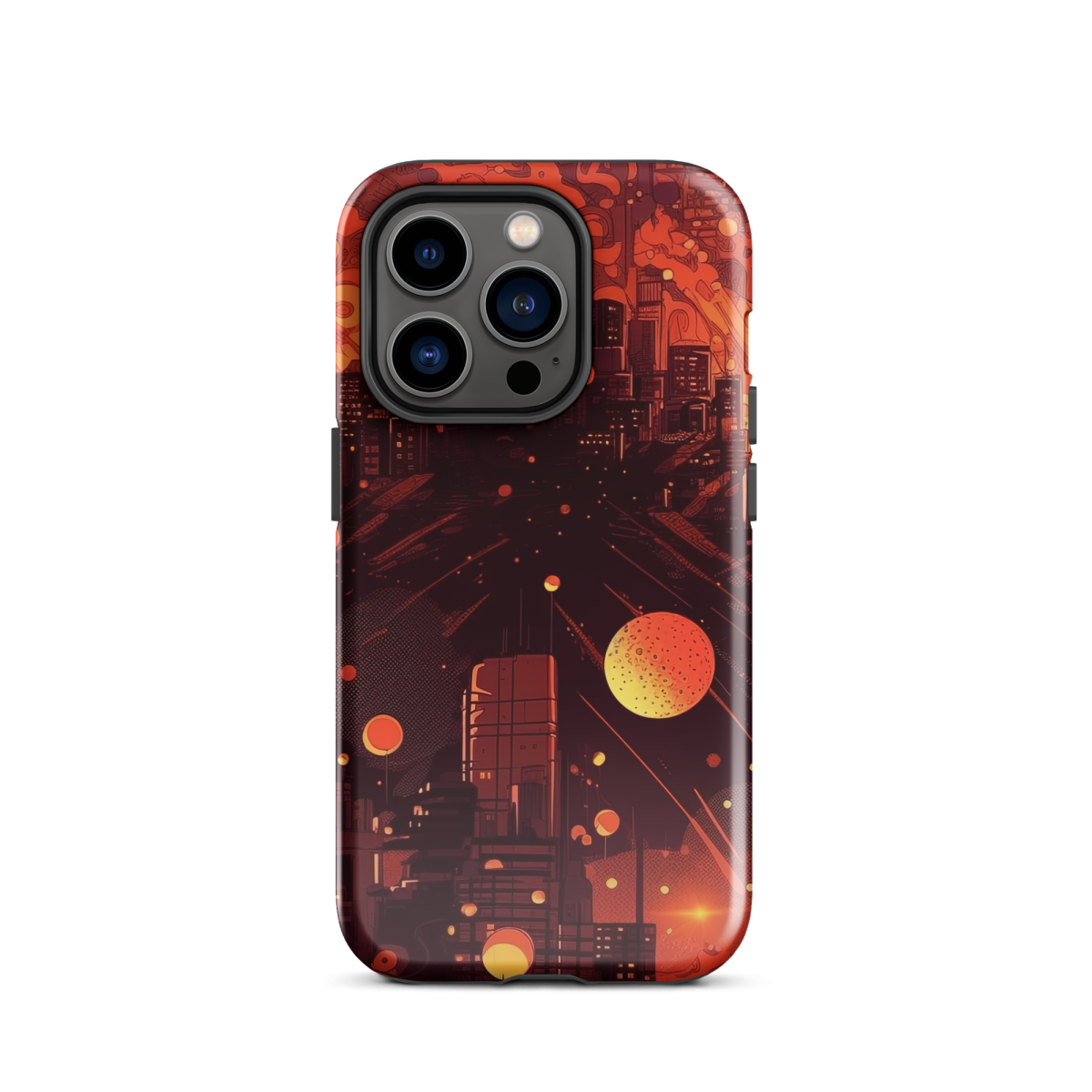 Spiral Flame - Orange/Black - Tough Case for iPhone® - Image 14