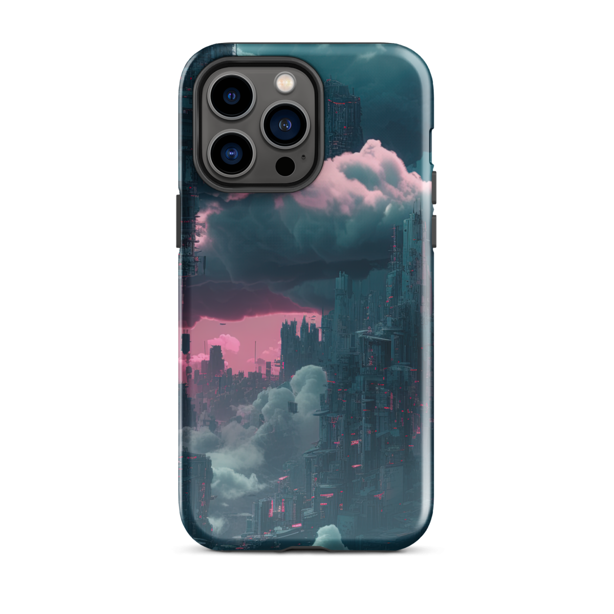 Cloudy Skyscraper - Blue/Magenta - Tough Case for iPhone® - Image 15