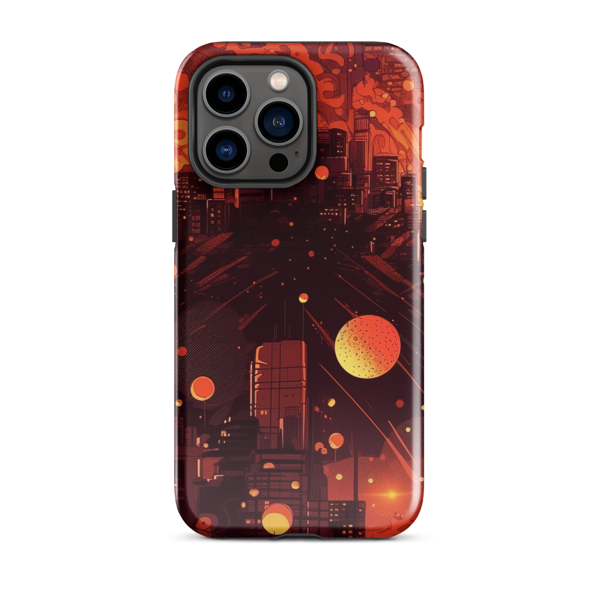 Spiral Flame - Orange/Black - Tough Case for iPhone® - Image 15