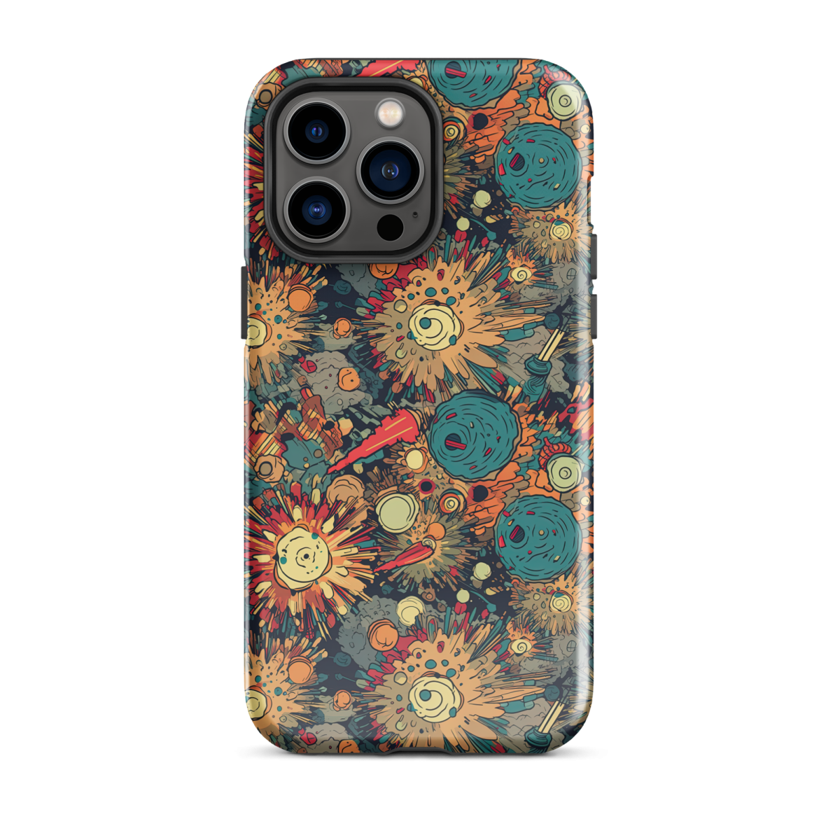 Flaming Fission - Blue/Yellow - Tough Case for iPhone® - Image 15