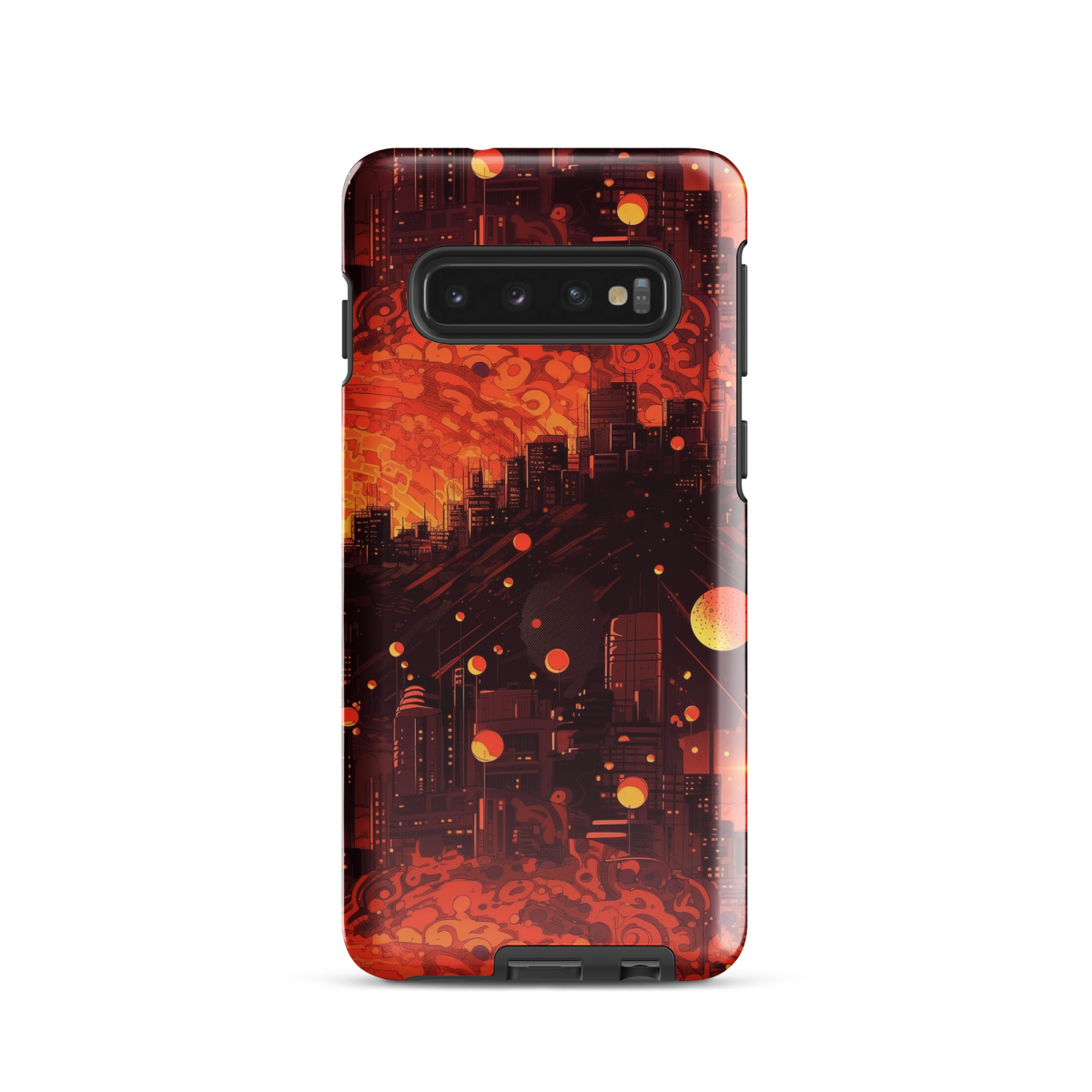 Spiral Flame - Orange/Black - Tough case for Samsung® - Image 2