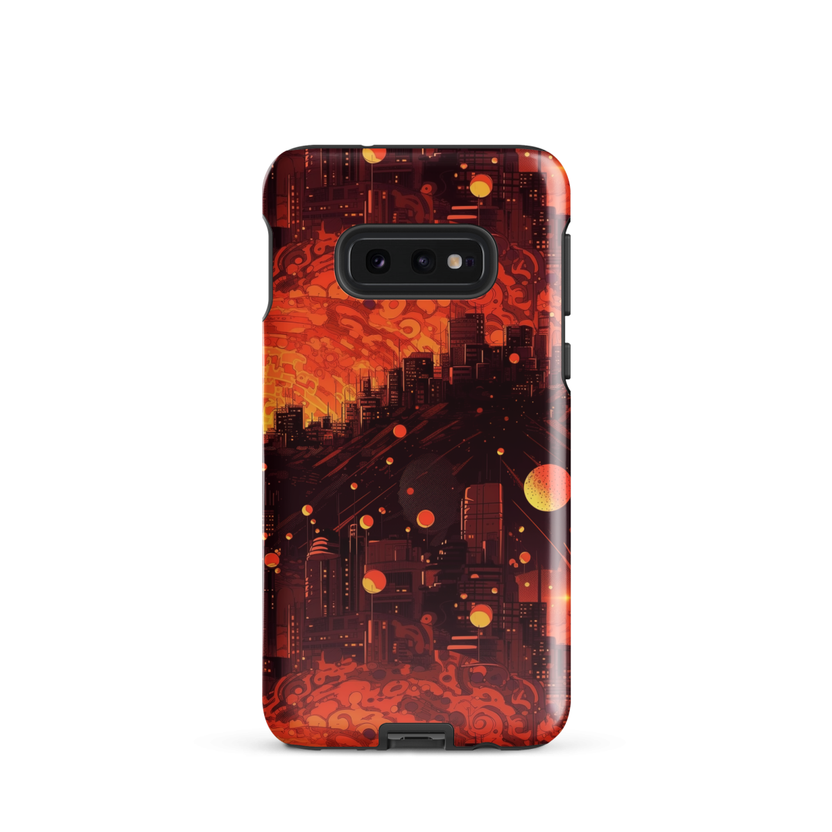 Spiral Flame - Orange/Black - Tough case for Samsung® - Image 3