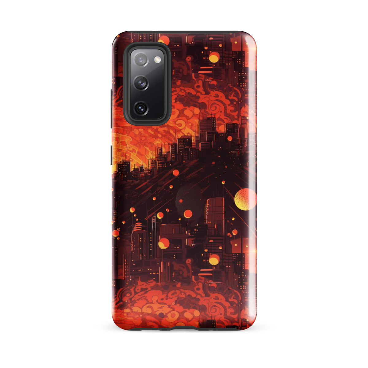 Spiral Flame - Orange/Black - Tough case for Samsung® - Image 5
