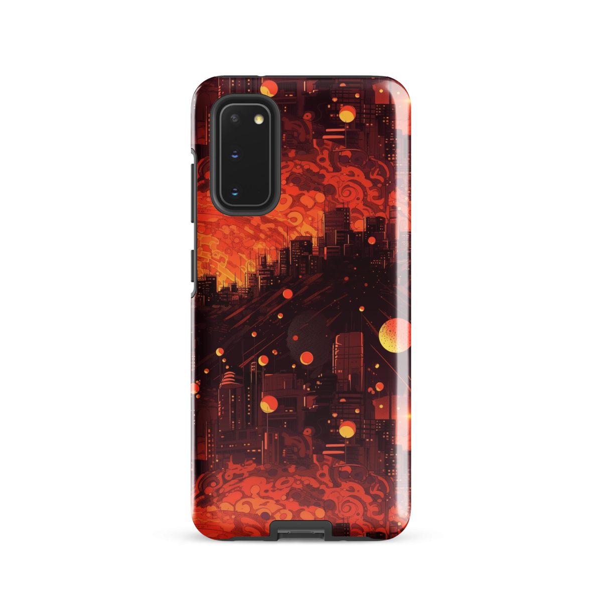 Spiral Flame - Orange/Black - Tough case for Samsung® - Image 4