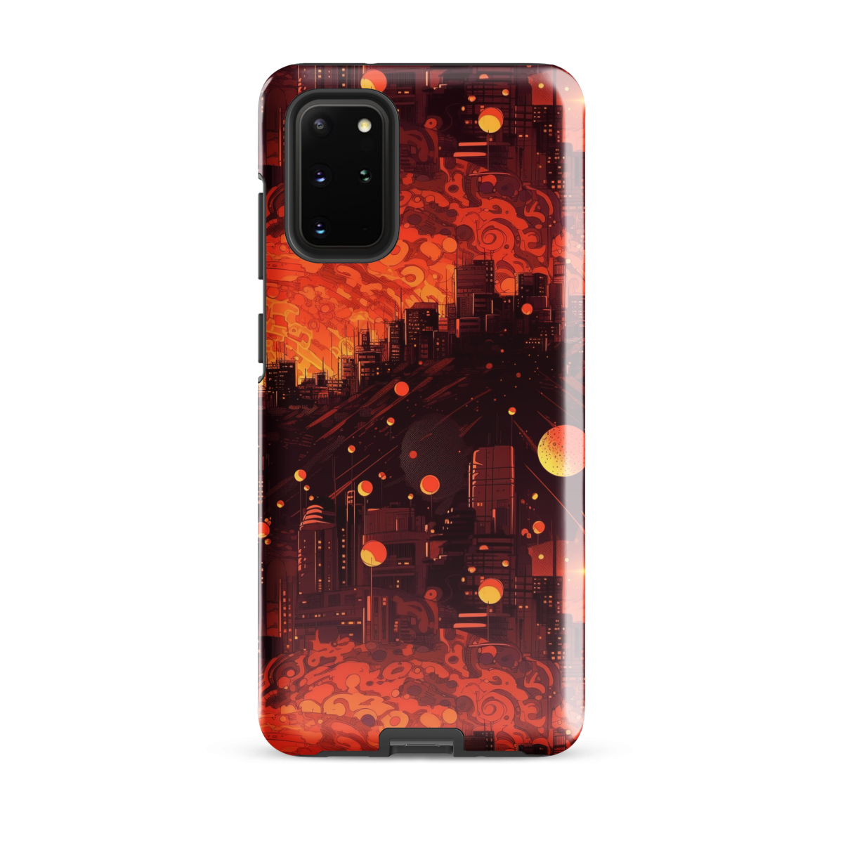 Spiral Flame - Orange/Black - Tough case for Samsung® - Image 6