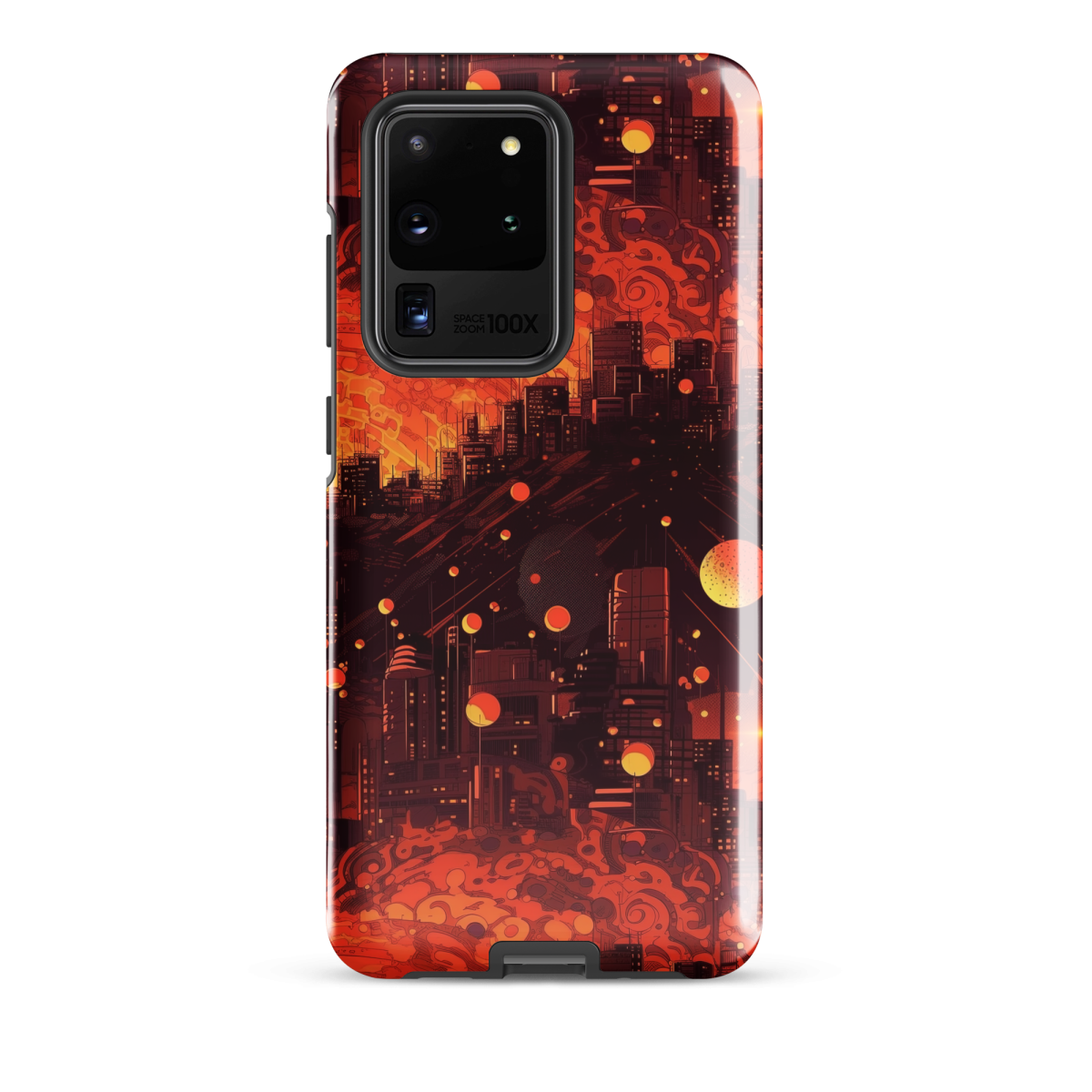 Spiral Flame - Orange/Black - Tough case for Samsung® - Image 7