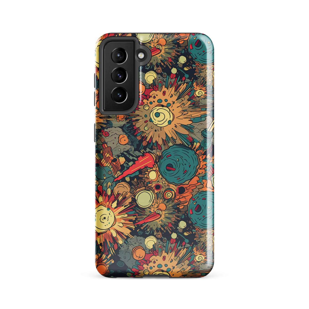 Flaming Fission - Blue/Yellow - Tough case for Samsung® - Image 9