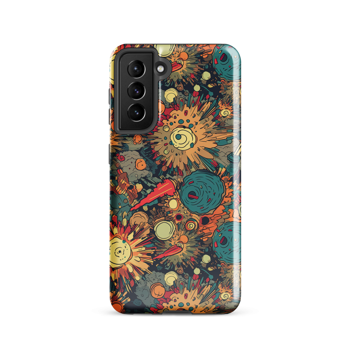 Flaming Fission - Blue/Yellow - Tough case for Samsung® - Image 8