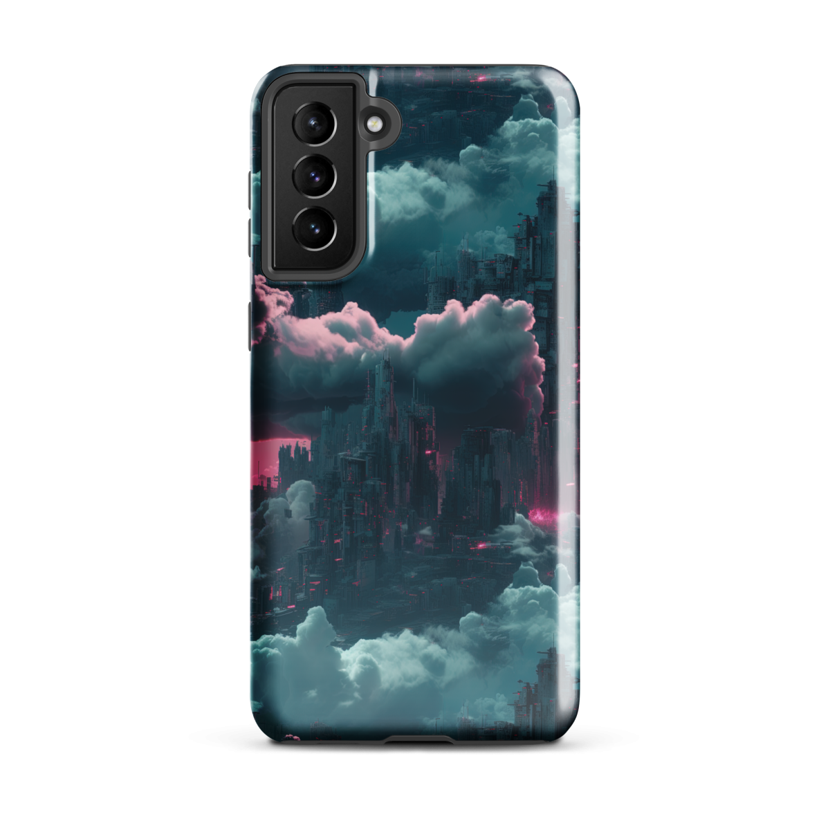 Cloudy Skyscraper - Blue/Magenta - Tough case for Samsung® - Image 10