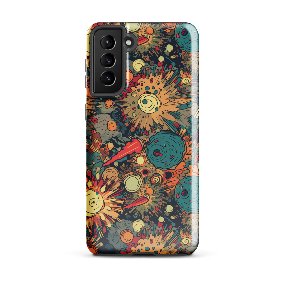 Flaming Fission - Blue/Yellow - Tough case for Samsung® - Image 10