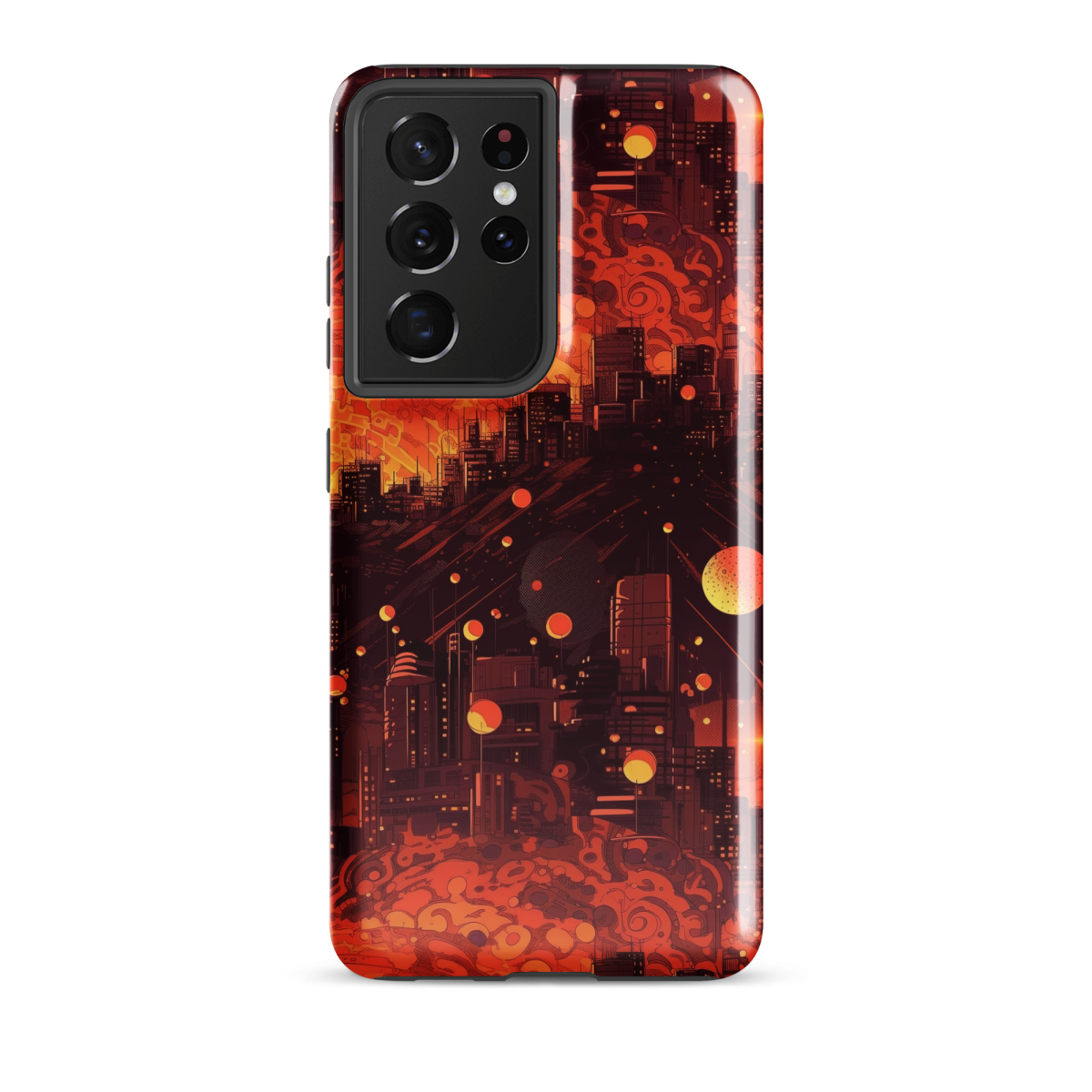 Spiral Flame - Orange/Black - Tough case for Samsung® - Image 11