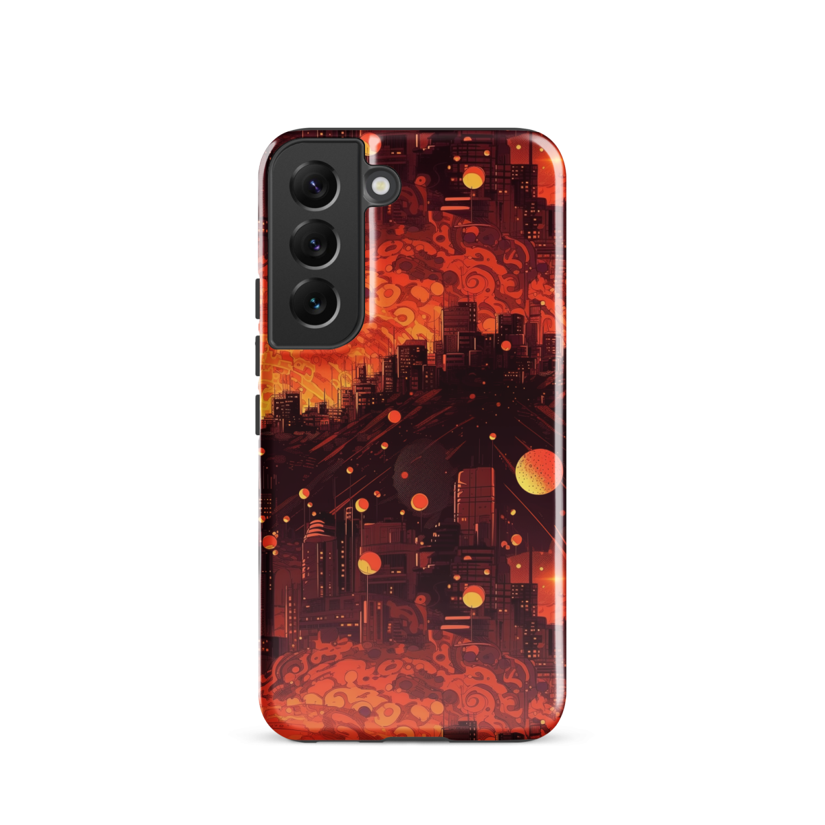 Spiral Flame - Orange/Black - Tough case for Samsung® - Image 12