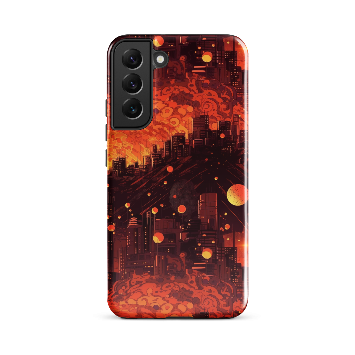 Spiral Flame - Orange/Black - Tough case for Samsung® - Image 13