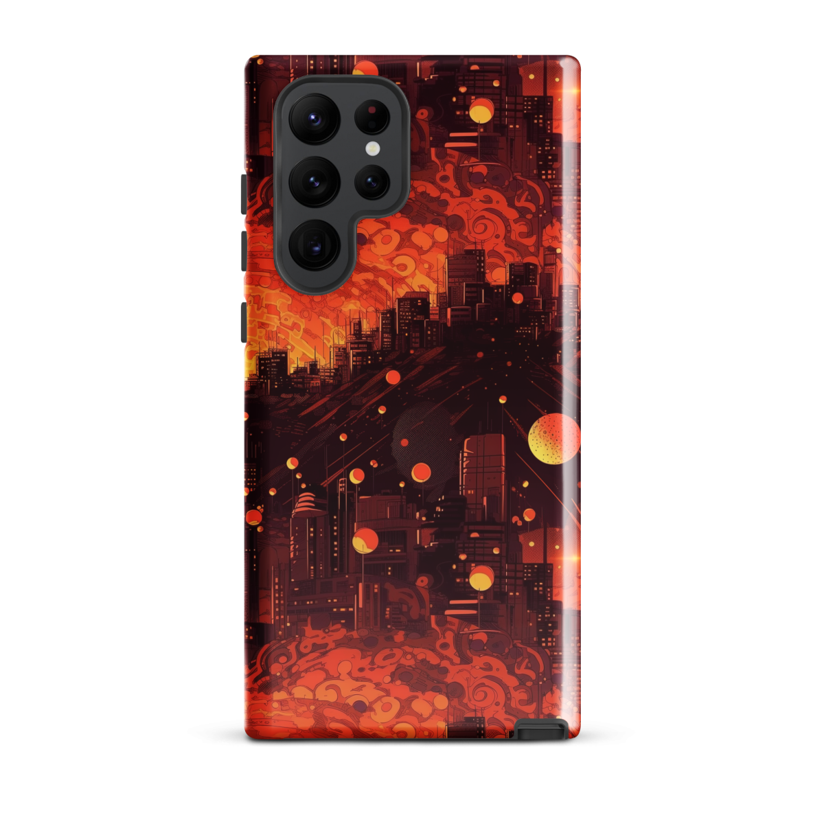 Spiral Flame - Orange/Black - Tough case for Samsung® - Image 14