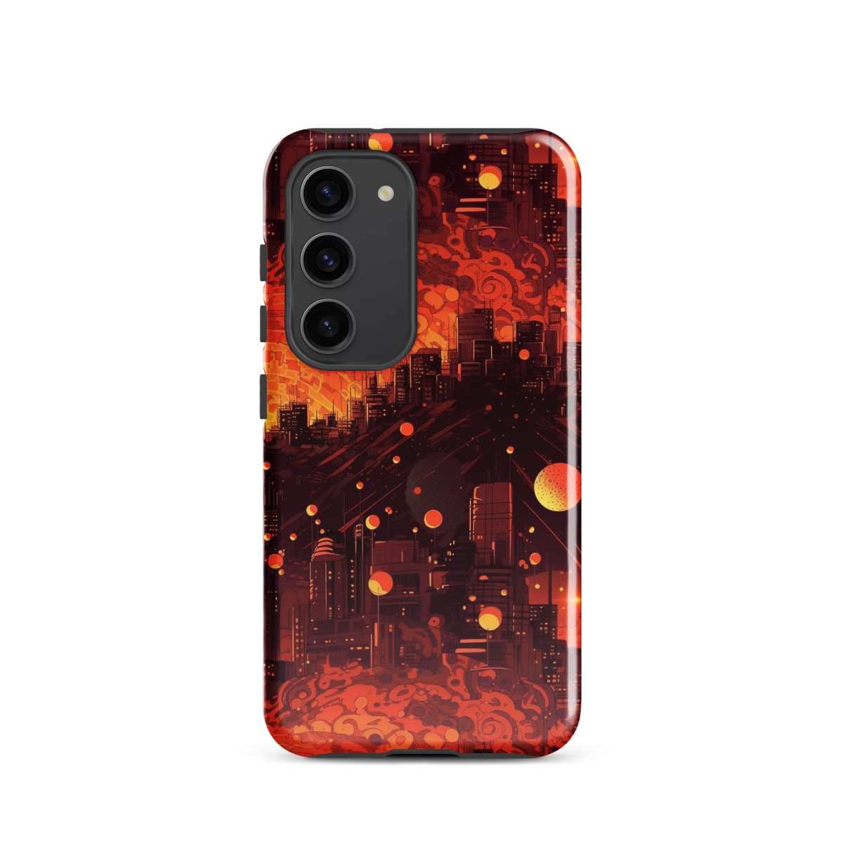 Spiral Flame - Orange/Black - Tough case for Samsung® - Image 15