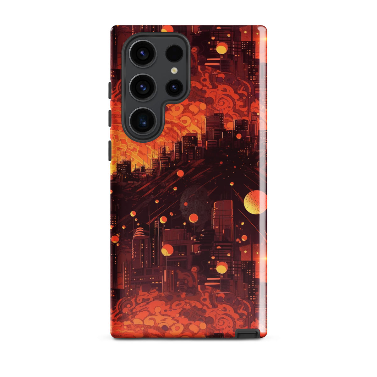 Spiral Flame - Orange/Black - Tough case for Samsung® - Image 17