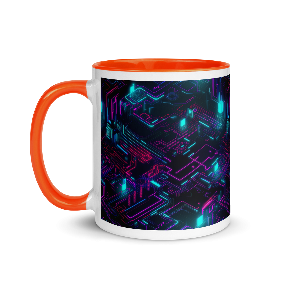 Cyberspace Circuits - Blue - Mug - Image 3