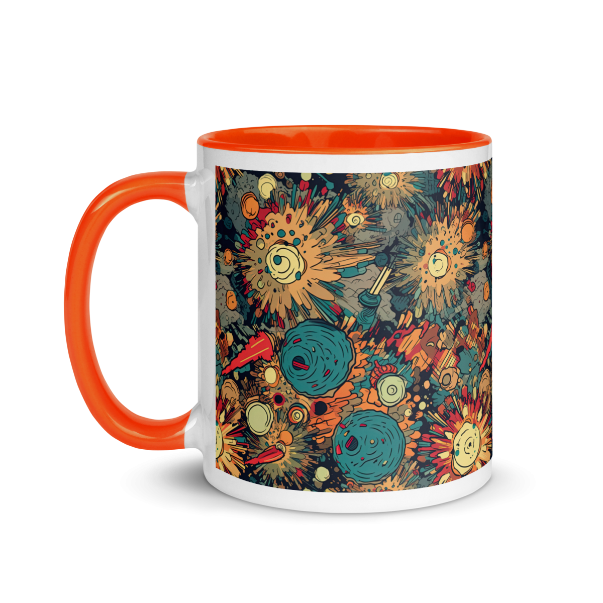 Flaming Fission - Blue/Yellow - Mug - Image 3
