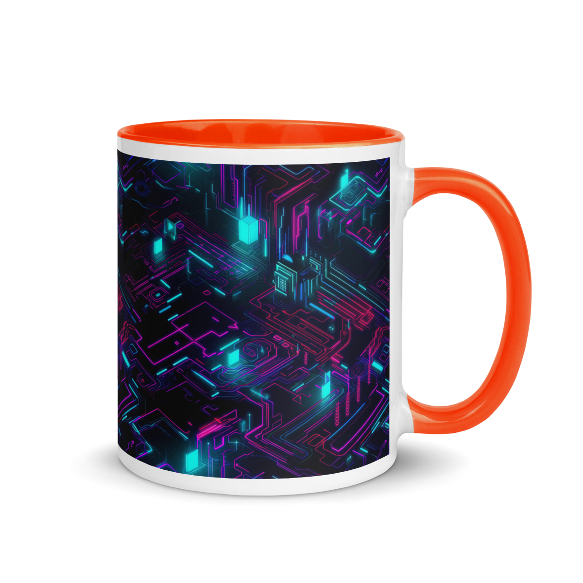 Cyberspace Circuits - Blue - Mug - Image 2