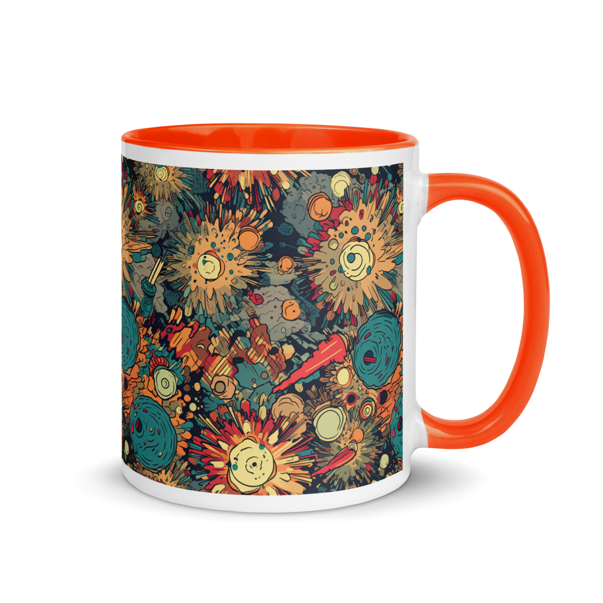 Flaming Fission - Blue/Yellow - Mug - Image 2