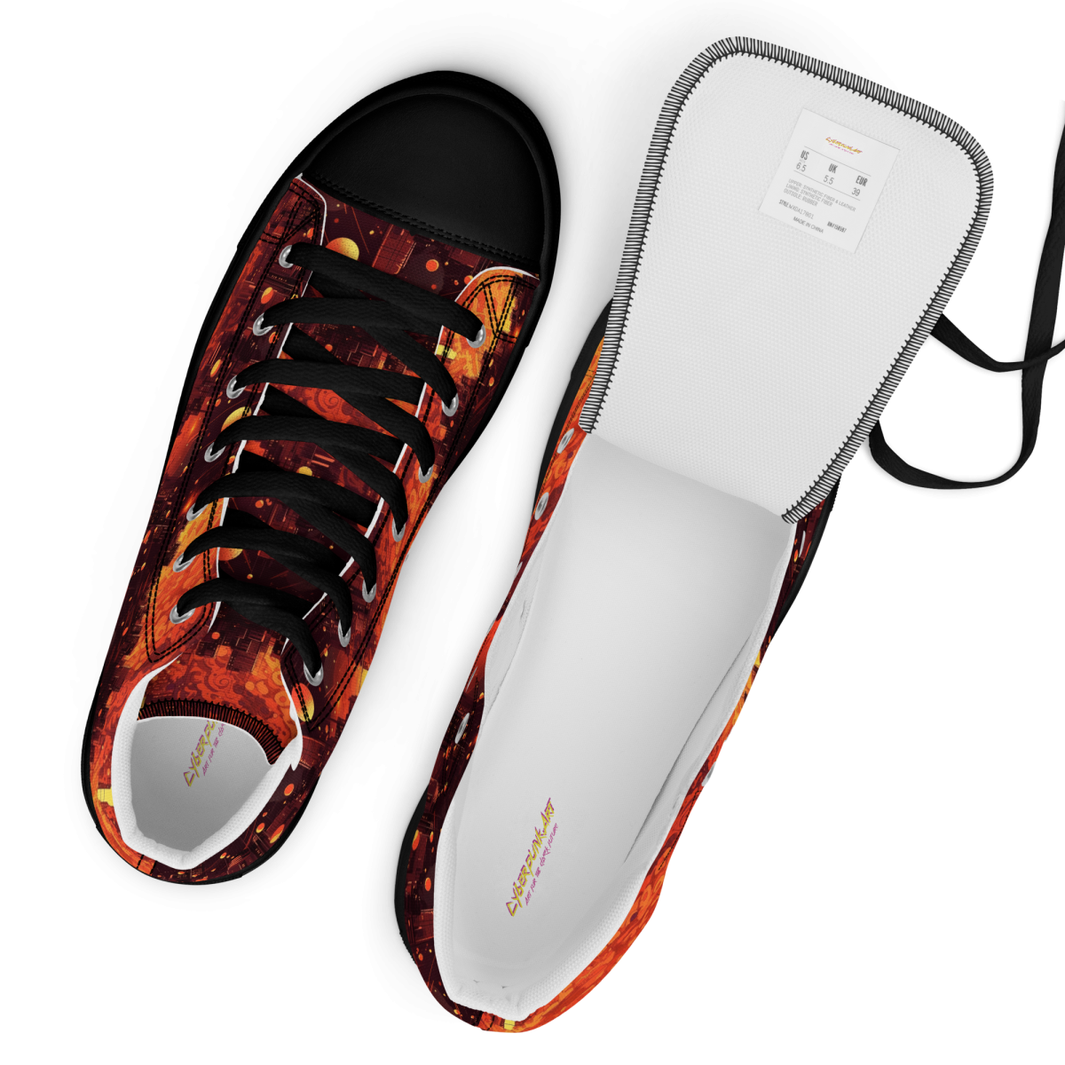 Spiral Flame - Orange/Black - Women’s Shoe - Image 2