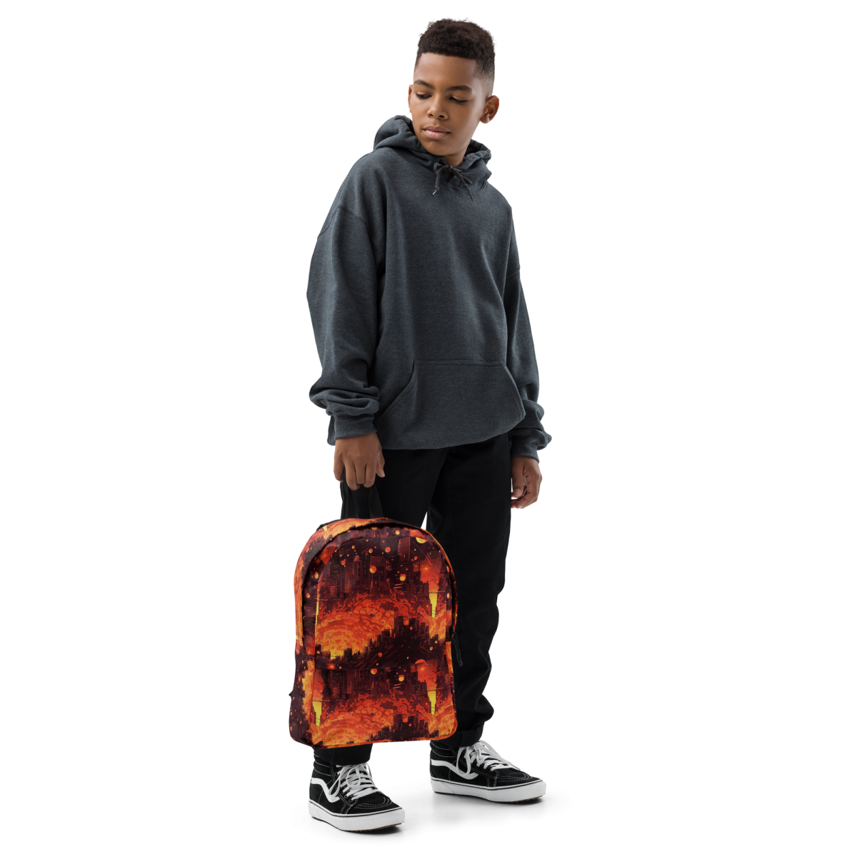 Spiral Flame - Orange/Black - Backpack - Image 6
