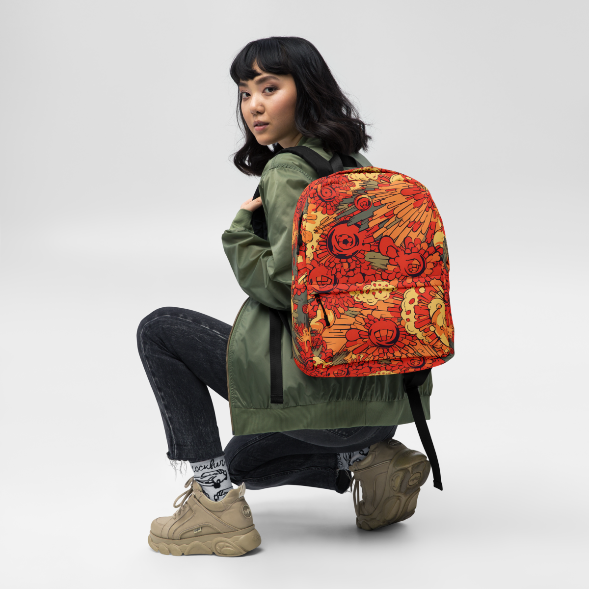 Fiery Fusion - Orange - Backpack - Image 2