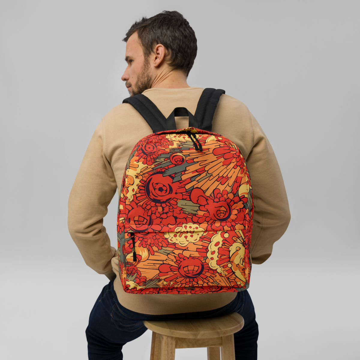 Fiery Fusion - Orange - Backpack - Image 3