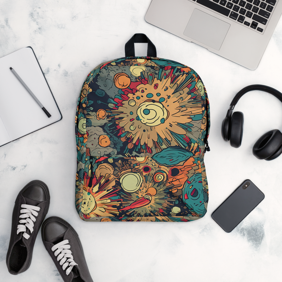 Flaming Fission - Blue/Yellow - Backpack - Image 7