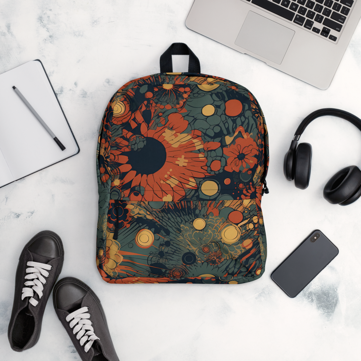 Trampled Flowers - Green/Blue - Backpack - Image 9
