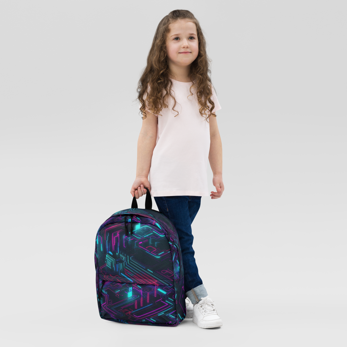 Cyberspace Circuits - Blue - Backpack - Image 4