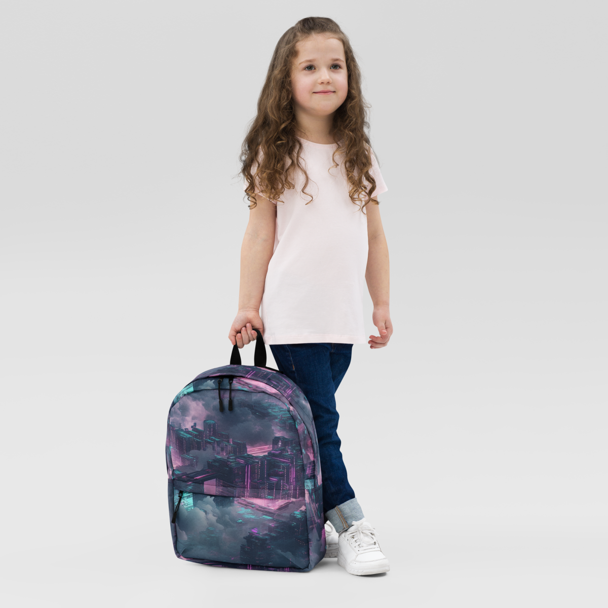 Cloudy City - Blue/Magenta - Backpack - Image 4