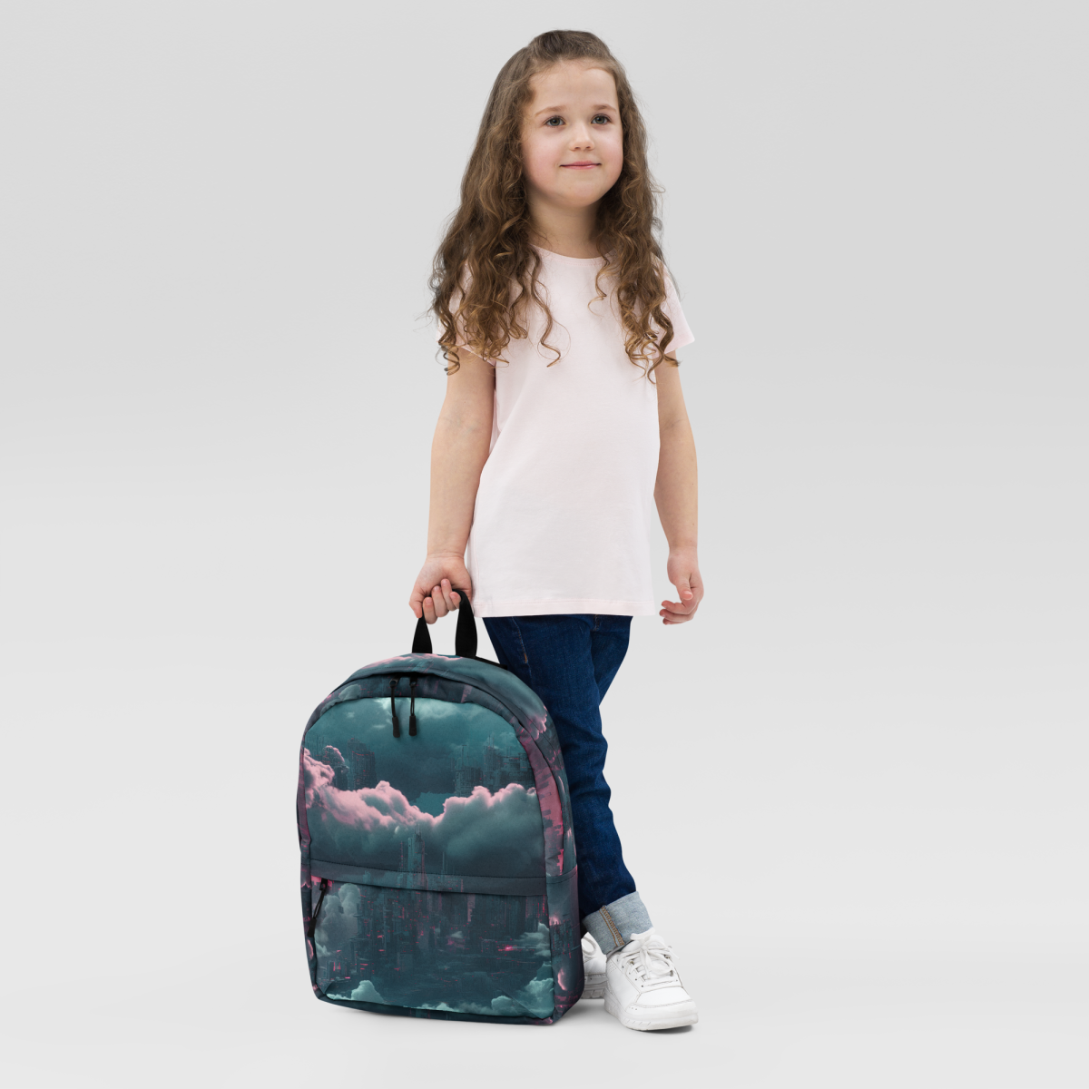Cloudy Skyscraper - Blue/Magenta - Backpack - Image 4