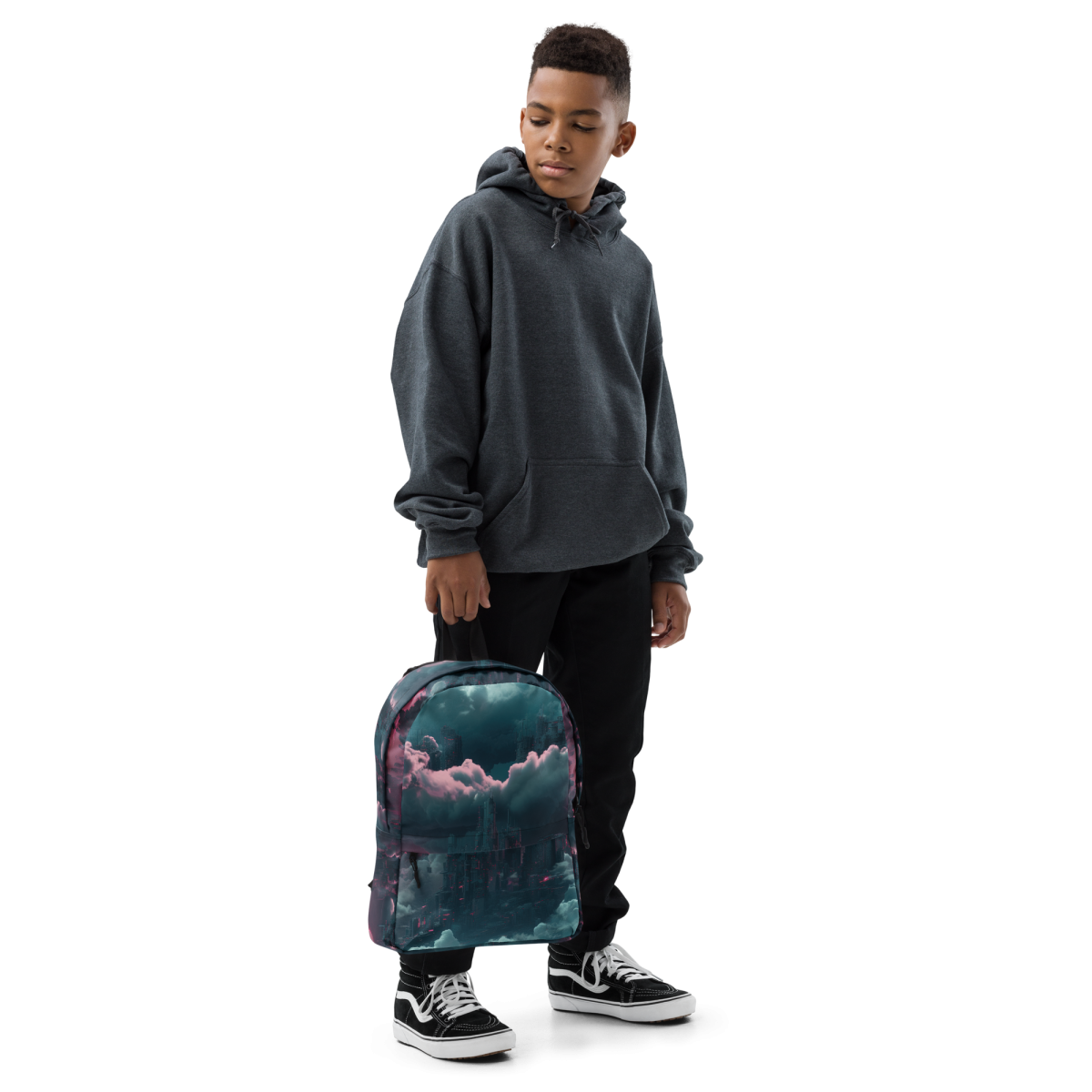 Cloudy Skyscraper - Blue/Magenta - Backpack - Image 6